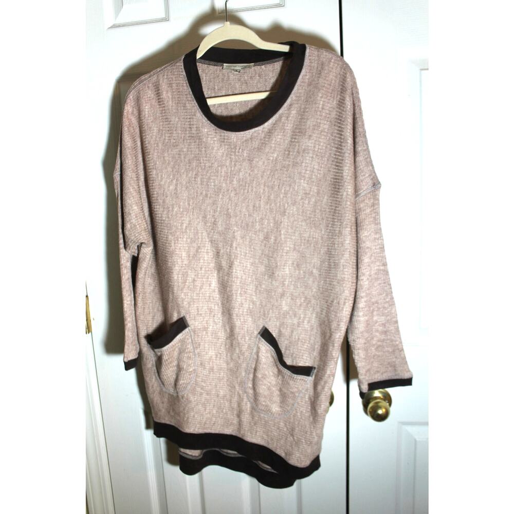 Young Threads New York City Lt Brown Rib Knit Oversize Tunic / Dress sz S